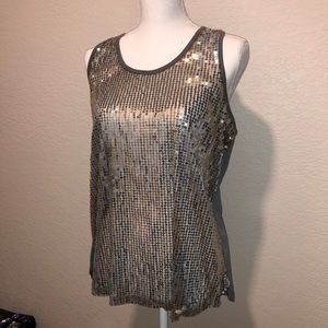 Xhilaration Gray Sequin Tank